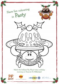 Pasty Pudding Colouring In
