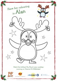 Alan Reindeer Colouring In