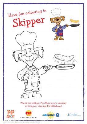 Uncle Skipper Pancake Day Colouring In